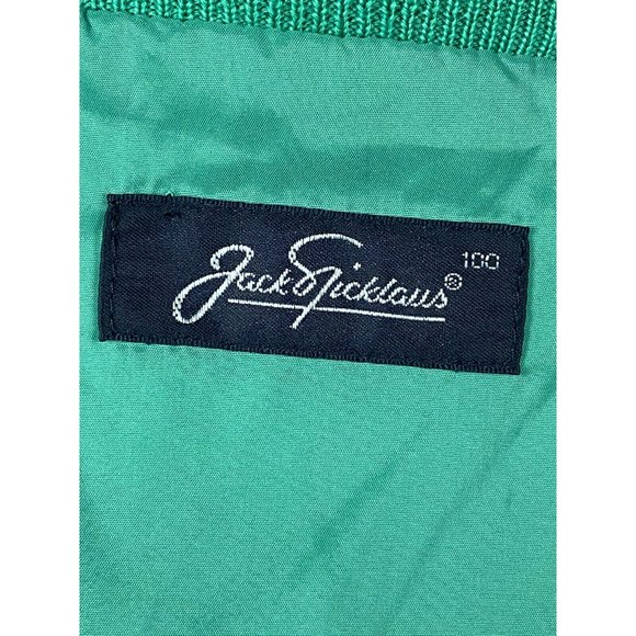 Vtg Golden Bear Jack Nicklaus Golf Jacket Womens Knit & Cotton Twill Green White - Picture 8 of 8
